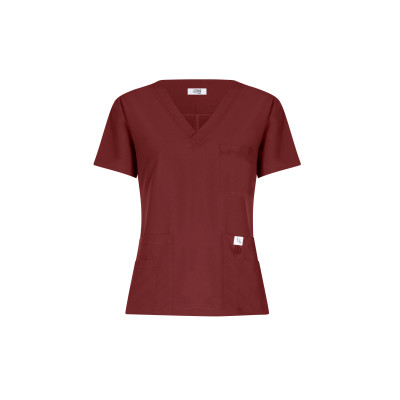 Breathing Scrub Top - Burgundy / Vinotinto